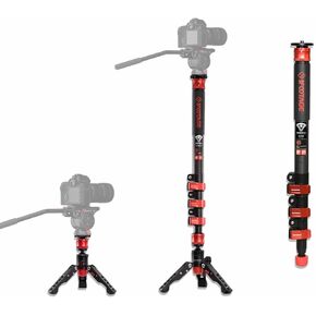 IFOOTAGE 71" Cobra 3 Strike Monopod with Feet A180F, 3 in 1 Monopod,Walking Stick,Standarad CB3 Base Tripod,for Camera Photography,Travel,Payload up to 17.64 lbs/8 KG