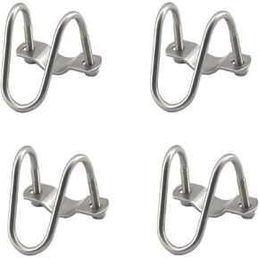 M6xx25x20 Stainless Steel Pipe Clip Doule U-Shaped Bolt Screw Cross Tube Buckle Crossover Clamps 4Pcs