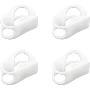 MEETOOT 4PCS OD Closing Hose Clamp Adjustable Hose Clamp Conduit Locking Clamp White Flow Control Hose Camp Suitable for 12 to18 MM OD Hose Line