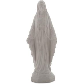 Virgin Mary Figure Lady of Grace White Porcelain 9.5 "