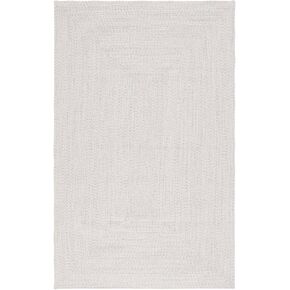 Safavieh Braided Collection Runner Rug - 2'3" x 6', Ivory & Light Grey, Handmade Farmhouse, Ideal for High Traffic Areas in Living Room, Bedroom (BRA201A)