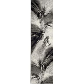 SAFAVIEH Glacier Collection 2'3" x 18' Grey/Multi GLA127C Abstract Non-Shedding Living Room Dining Entryway Foyer Hallway Runner Rug