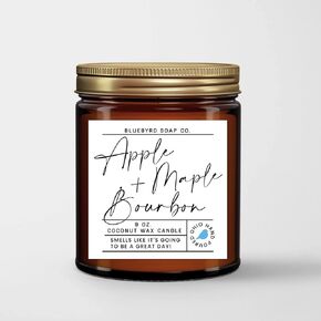 Bluebyrd Soap Co. Wild Mint + Eucalyptus Candle 9oz | Aromatherapy Candle | Eucalyptus Spearmint Stress Relief Candle | Vegan + Non Toxic Strong Scented Coconut Wax Candle (Wild Mint, 9oz)