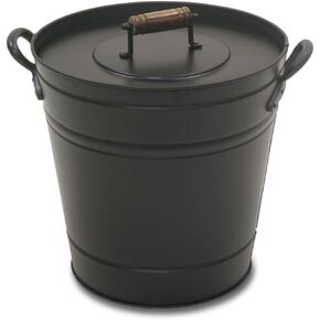 Pilgrim Home and Hearth 19504 Air Insulated Ash Bucket, 14.75″D x 12.25″W x 13″H, 7 lbs, Black