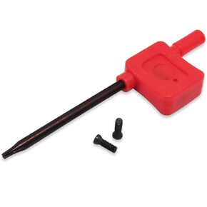 10pcs M2.5x8mm High Strength Grade 12.9 Torx Screw for Replaces Carbide Inserts CNC Lathe Tool with 1pcs T8 Torx Screwdriver Flag Handle Star Driver Key Wrench Spanner Maintenancetools