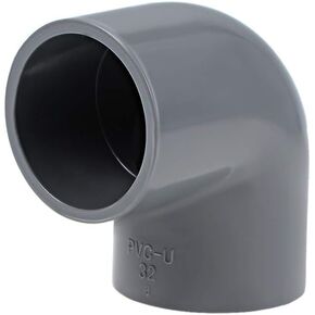 uxcell 406 Series PVC Pipe Fitting 90 Degree Elbow Gray 32mm Socket 10pcs