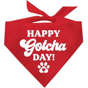 Happy Gotcha Day! Dog Bandana (Assorted Colors)