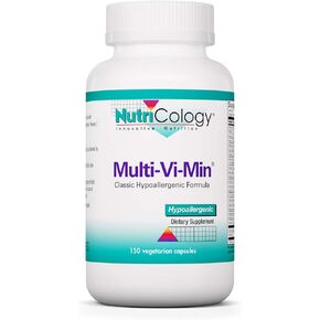 Nutricology Multi-Vi-Min Supplement - Multivitamin for Men & Women, with Iron, Daily Vitamins, for Adults, High Potency, Bioavailable, Vegetarian Capsules - 150 Count
