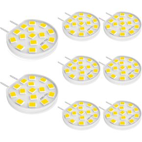 G8 لمبة LED عكس الضوء 3W لمبات إضاءة صغيرة رفيعة تعادل 20W-25W T4 G8 لمبة هالوجين قاعدة ثنائية الدبوس، 120 فولت أبيض دافئ 3000K G8 لمبة تحت إضاءة المطبخ المضاد، ضوء تحت الخزانة (8 عبوات) in Kuwait