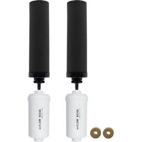 【Upgraded】Renami Ceramic Filter & Fluoride Filter Replacement for Berkey® BB9-2 Black Filters & PF-2 Fluoride Filters, Compatible with Berkey® Gravity Water Filter System, Combo Pack
