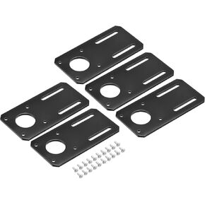 MECCANIXITY Motor Bracket Motor Mounting Holder 100x50mm Black for NEMA 17 Stepper Motor with Screws 5 Set