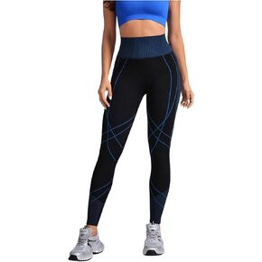 SweatyRocks Women's High Waisted Yoga Pants Tummy Control Scrunch Booty Compression Non See Through Workout Leggings