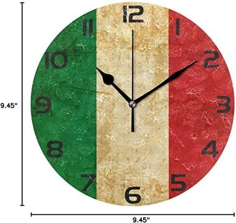 ALAZA Pink Paris with Love Round Wall Clock, Silent Non Ticking Oil Painting Home Office School Decorative Clock Art in Kuwait