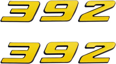 2pcs 392 Emblem, Badge Decal 3D Logo for 392(Black) in Saudi Arabia