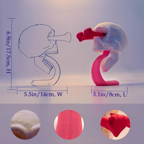 Halloween Skull, Spooky Skull Statue Decor for Halloween, Funny and Scary Halloween Decorations, Pink in Saudi Arabia