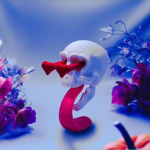 Halloween Skull, Spooky Skull Statue Decor for Halloween, Funny and Scary Halloween Decorations, Pink in Saudi Arabia