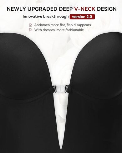 ملابس داخلية نسائية لشكل الجسم عميق على شكل حرف V بدون حمالات بدون ظهر بدون خياطة ملابس داخلية منخفضة الظهر لفستان بدون ظهر ملابس داخلية لحفلات الزفاف والعروس in Kuwait
