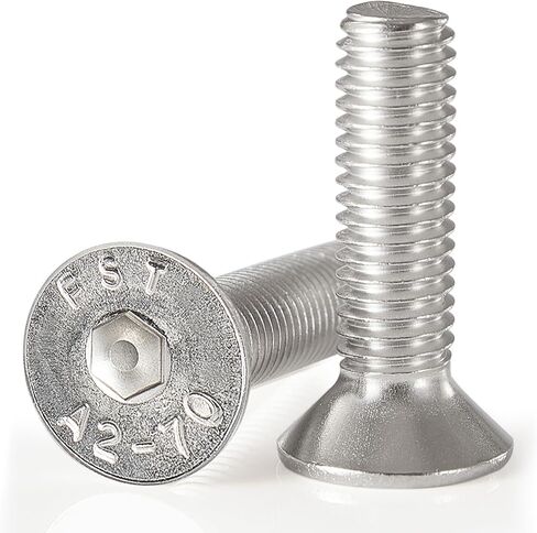 M6 x 45mm Flat Head Hex Socket Cap Screws Countersunk Bolts, Stainless Steel 304, Metric Allen Hex Drive, Fully Threaded, Bright Finish, 20 PCS in Saudi Arabia