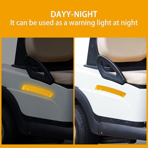 ASTER 20Pcs Golf Cart Reflex Reflector Strip, Reflective Decals, Outdoor Waterproof Reflector Tape Sticker, Night Visibility Adhesive Reflector Stickers for Club Car Yamaha EZGO in Saudi Arabia
