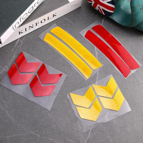 ASTER 20Pcs Golf Cart Reflex Reflector Strip, Reflective Decals, Outdoor Waterproof Reflector Tape Sticker, Night Visibility Adhesive Reflector Stickers for Club Car Yamaha EZGO in Saudi Arabia