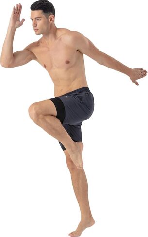 Mens Running Shorts with Compression Liner 2 in 1 Gym Shorts 5 Inch Lightweight Quick Dry in Saudi Arabia