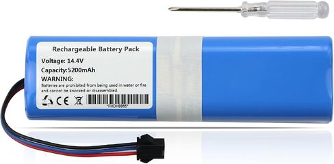 ZTHY Replacement Battery Compatible with Mamibot eXVAC 890, Garlyn SR-800 Max, SUN-INTE-279, Onson J30 Pro, Viomi S9, Viomi D800,Lenovo LR1 S9 VXVC07 1112131415 Robot Vacuum Cleaner 14.4V 5200mAh in Saudi Arabia