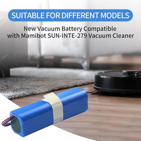ZTHY Replacement Battery Compatible with Mamibot eXVAC 890, Garlyn SR-800 Max, SUN-INTE-279, Onson J30 Pro, Viomi S9, Viomi D800,Lenovo LR1 S9 VXVC07 1112131415 Robot Vacuum Cleaner 14.4V 5200mAh in Saudi Arabia
