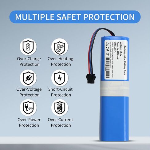 ZTHY Replacement Battery Compatible with Mamibot eXVAC 890, Garlyn SR-800 Max, SUN-INTE-279, Onson J30 Pro, Viomi S9, Viomi D800,Lenovo LR1 S9 VXVC07 1112131415 Robot Vacuum Cleaner 14.4V 5200mAh in Saudi Arabia
