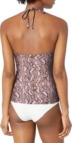 RACHEL Rachel Roy Women's Standard Strap with Circle Ring Halter Tankini Top in Saudi Arabia