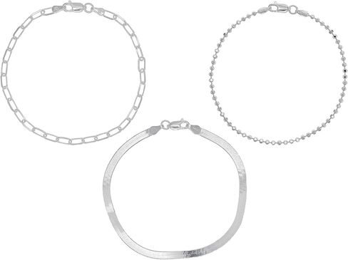 Versatile Sterling Silver Bracelet Set of 3 for Women in Saudi Arabia