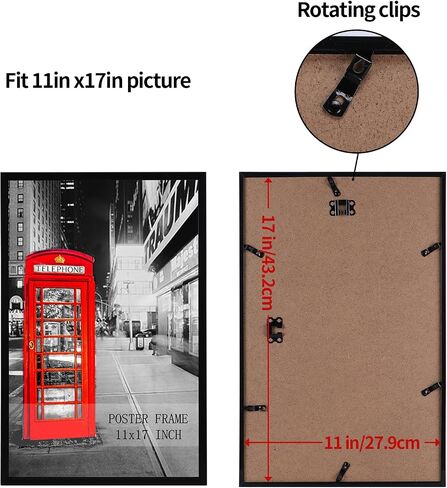 Lavezee 12x36 Poster Frame Black Display 12 x 36 Inch Photo Picture Frame for Wall, Pack of 1 in Saudi Arabia