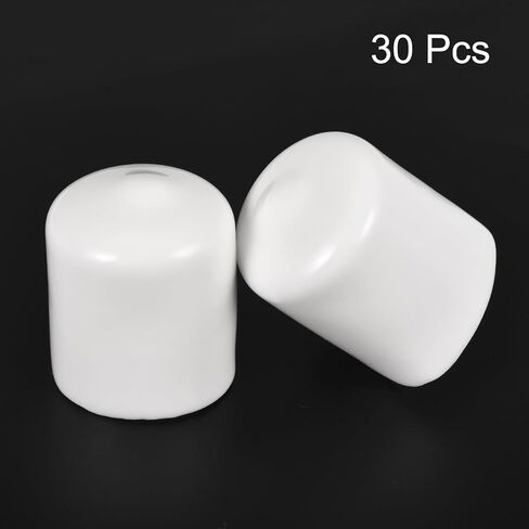 uxcell 30pcs Rubber End Caps 25mm(1 inch) ID Vinyl Round Tube Bolt Cap Cover Screw Thread Protectors Pink in Saudi Arabia