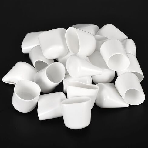 uxcell 30pcs Rubber End Caps 25mm(1 inch) ID Vinyl Round Tube Bolt Cap Cover Screw Thread Protectors Pink in Saudi Arabia