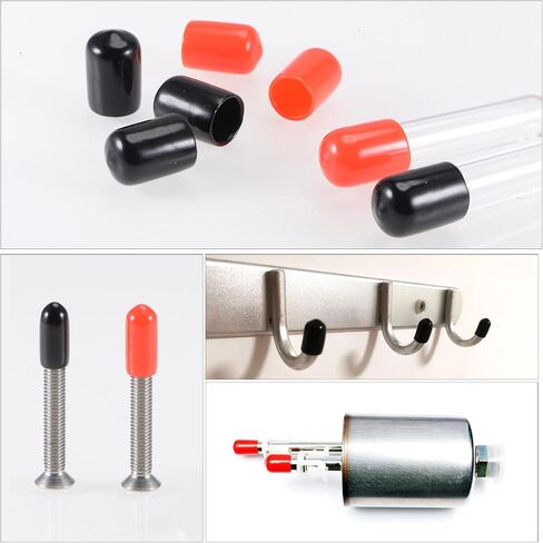 uxcell 30pcs Rubber End Caps 25mm(1 inch) ID Vinyl Round Tube Bolt Cap Cover Screw Thread Protectors Pink in Saudi Arabia