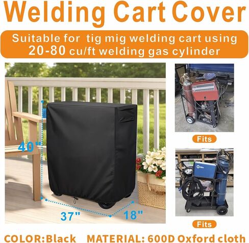 Welding Cart Cover, Suitable for Tig Mig Welder Cart & Plasma cutter Rolling Weldiing Cart Using 125 cu/ft Welding Cylinders, Waterproof & Dustproof.(Cover Only) in Saudi Arabia