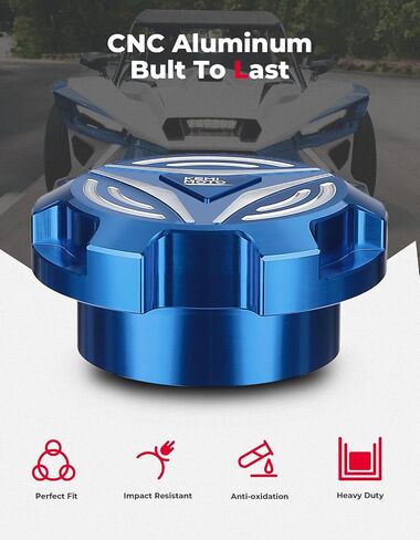 KEMIMOTO Aluminum Gas Cap Compatible with Polaris Slingshot SL LE R S SLR Grand Touring 2015-2023, Fuel Cap Oil Cap Gas Tank Cap, 2521278 for Slingshot Accessories Red in Saudi Arabia