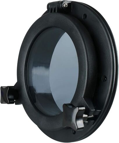 YaeMarine 10 بوصة فتحة مستديرة فتحة فتحة اليخت لاستبدال فتحة النافذة القطر الإجمالي: 10.4 بوصة/265 مم القطر المفتوح: 7.75 بوصة/197 مم أسود in Kuwait