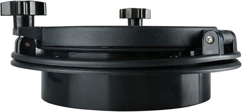 YaeMarine 10 بوصة فتحة مستديرة فتحة فتحة اليخت لاستبدال فتحة النافذة القطر الإجمالي: 10.4 بوصة/265 مم القطر المفتوح: 7.75 بوصة/197 مم أسود in Kuwait