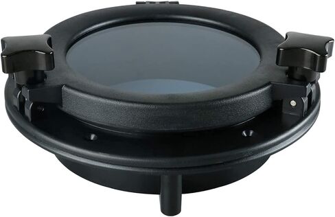 YaeMarine 10 بوصة فتحة مستديرة فتحة فتحة اليخت لاستبدال فتحة النافذة القطر الإجمالي: 10.4 بوصة/265 مم القطر المفتوح: 7.75 بوصة/197 مم أسود in Kuwait