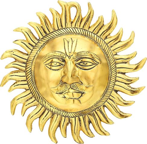 Charmy Crafts Metal Sun, Wall Hanging, Room Decor, Best Housewarming, Gifts Article for Wall Decor (7.5 X 7.5 inch, Golden) in Saudi Arabia