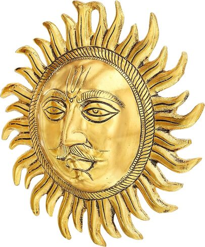 Charmy Crafts Metal Sun, Wall Hanging, Room Decor, Best Housewarming, Gifts Article for Wall Decor (7.5 X 7.5 inch, Golden) in Saudi Arabia