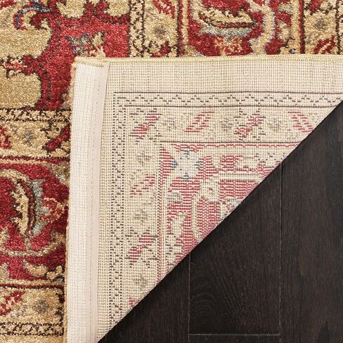 سجادة SAFAVIEH Mahal Collection - 2'2" x 16'، أحمر وطبيعي، تصميم شرقي تقليدي، لا يتساقط ويسهل العناية به، مثالي للمناطق ذات الحركة العالية في غرفة المعيشة وغرفة النوم (MAH698A) in Saudi Arabia
