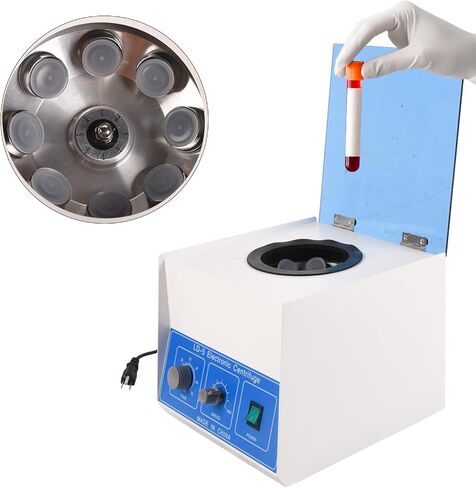 Electric Centrifuge Machine 50mlx8 Tube, 0-4000RPM Speed 2770xg RCF 0-60mins Timer, Benchtop Electric Lab Centrifuge Machine for PRP Plasma, Laboratory School Lab Medical Practice Hospital in Saudi Arabia