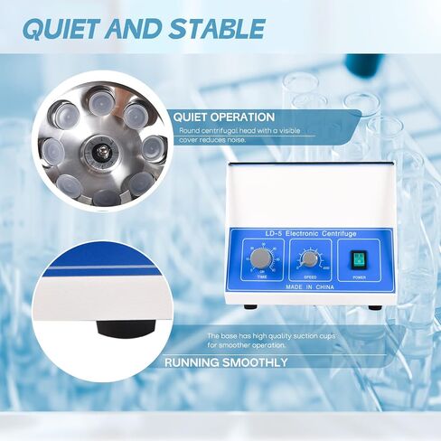 Electric Centrifuge Machine 50mlx8 Tube, 0-4000RPM Speed 2770xg RCF 0-60mins Timer, Benchtop Electric Lab Centrifuge Machine for PRP Plasma, Laboratory School Lab Medical Practice Hospital in Saudi Arabia