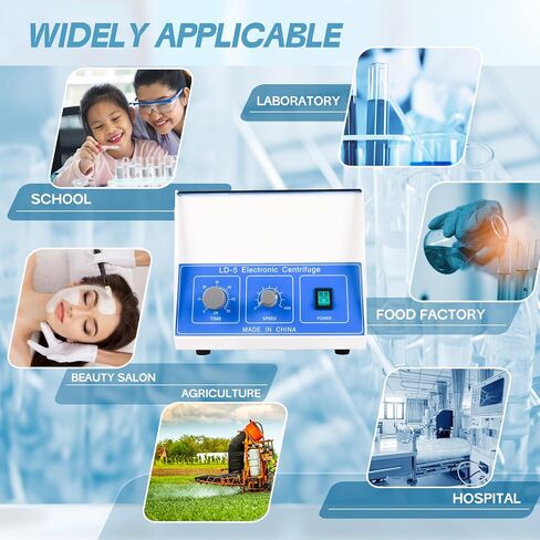Electric Centrifuge Machine 50mlx8 Tube, 0-4000RPM Speed 2770xg RCF 0-60mins Timer, Benchtop Electric Lab Centrifuge Machine for PRP Plasma, Laboratory School Lab Medical Practice Hospital in Saudi Arabia