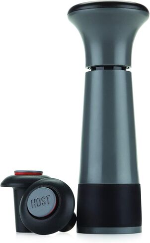 مضخة حفظ النبيذ AirLOCK وحافظة النبيذ مع سدادات النبيذ ومضخة النبيذ وسدادة زجاجة النبيذ المفرغة، مجموعة من 3، أسود in Kuwait