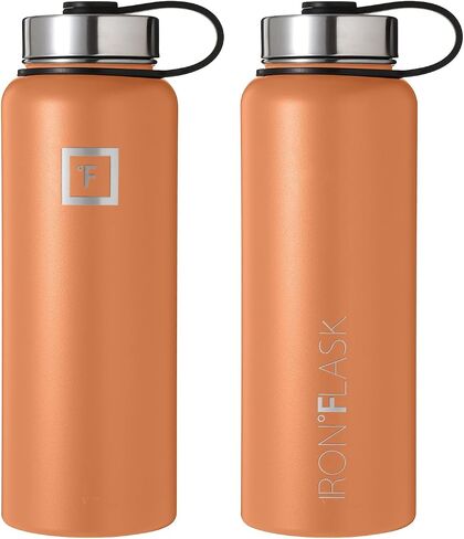 IRON °FLASK Camping & Hiking Hydration Flask, Wide Mouth, 3 Straw Lids, Stainless Steel Outdoor Water Bottle, Double Walled, Insulated Thermos, Metal Canteen - Twilight Blue, 22 Oz in Kuwait