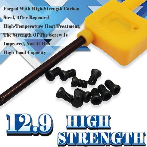10 قطعة M2.5x8mm برغي توركس عالي القوة من الدرجة 12.9 لاستبدال كربيد أداة مخرطة CNC مع 1 قطعة T8 مفك براغي نجمية مقبض العلم مفتاح تشغيل مفتاح الربط أدوات الصيانة in Saudi Arabia