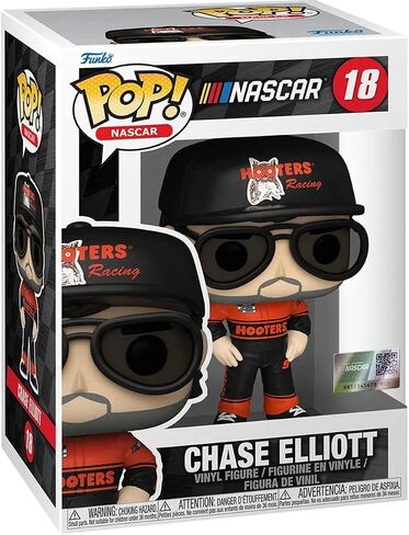 POP NASCAR: Chase Elliot [Hooters Racing] Funko Pop! Vinyl Figure (Bundled with Compatible Box Protector Case), Multicolor, 3.75 inches in Saudi Arabia