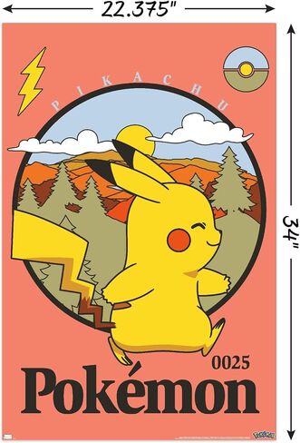 Trends International Pokémon - ملصق حائط لمغامرة بيكاتشو في الهواء الطلق in Saudi Arabia